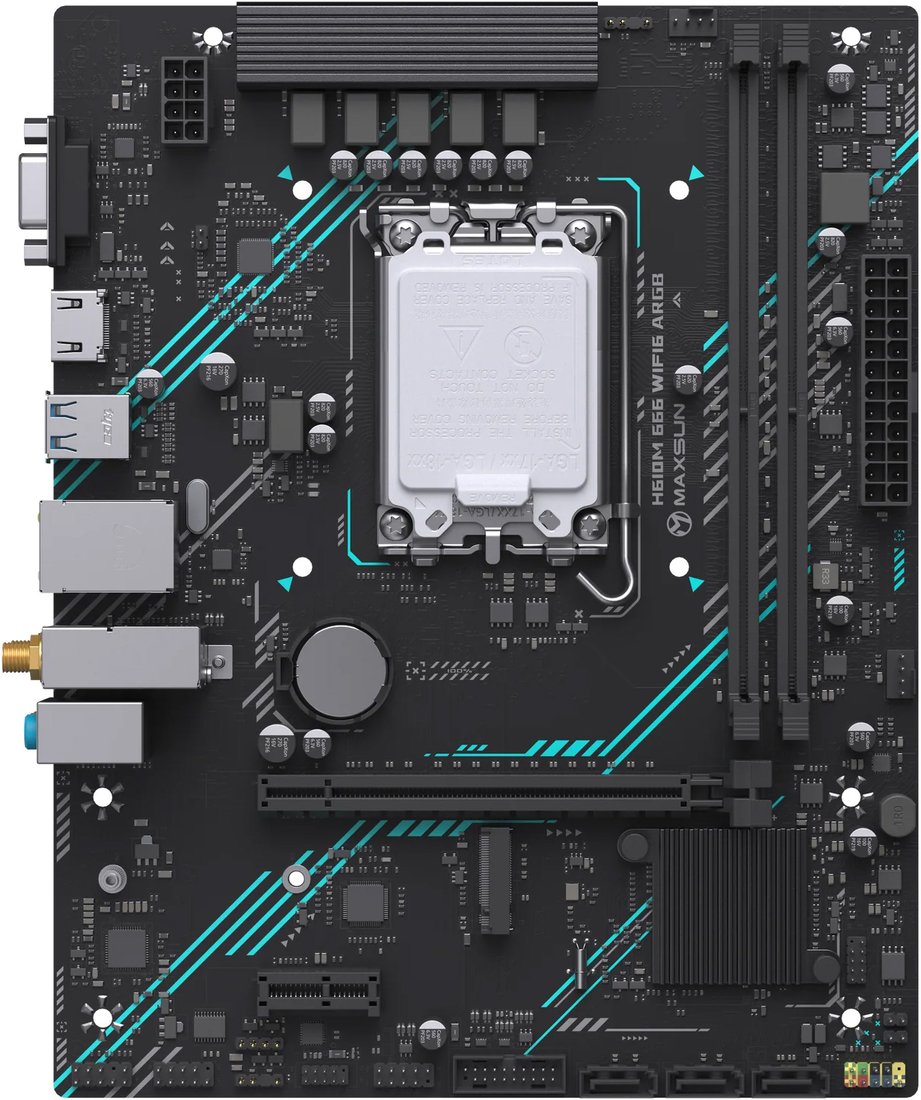 

Материнская плата Maxsun H610M 666 WiFi6 ARGB