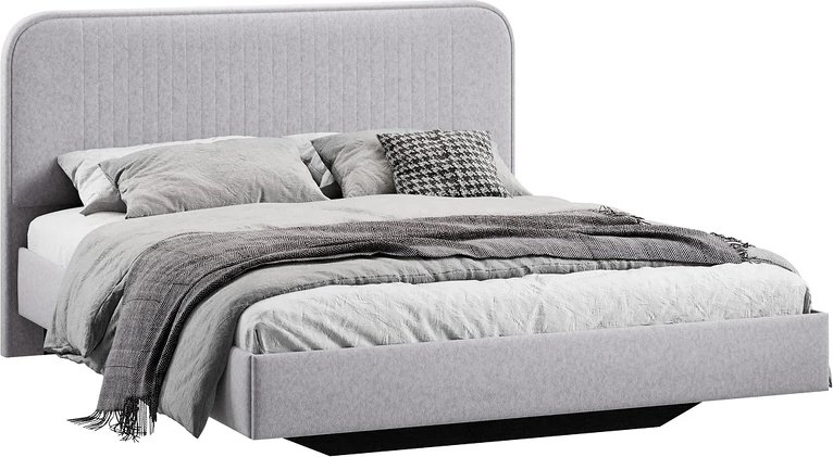 

Кровать Трия Тиффани Тип 1 180x200 (микровелюр Jercy Silver)