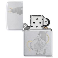 Зажигалка Zippo Satin Chrome Devilish Ace 48658