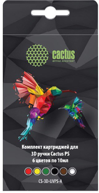 

Фотополимер CACTUS CS-3D-UVPS-A (6 цветов по 10 мл)