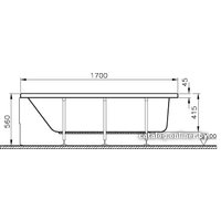 Ванна Vitra Neon 170x75 52280001000+59990228000 (с ножками)
