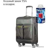 Чемодан-спиннер Mironpan 50161-2-S+ 60 см (серый)