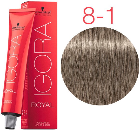 

Крем-краска для волос Schwarzkopf Professional Igora Royal Permanent Color Creme 8-1 60 мл