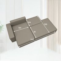 Угловой диван Лига диванов Лига-079 левый 129816L (экокожа Grifon 04 бежевый)