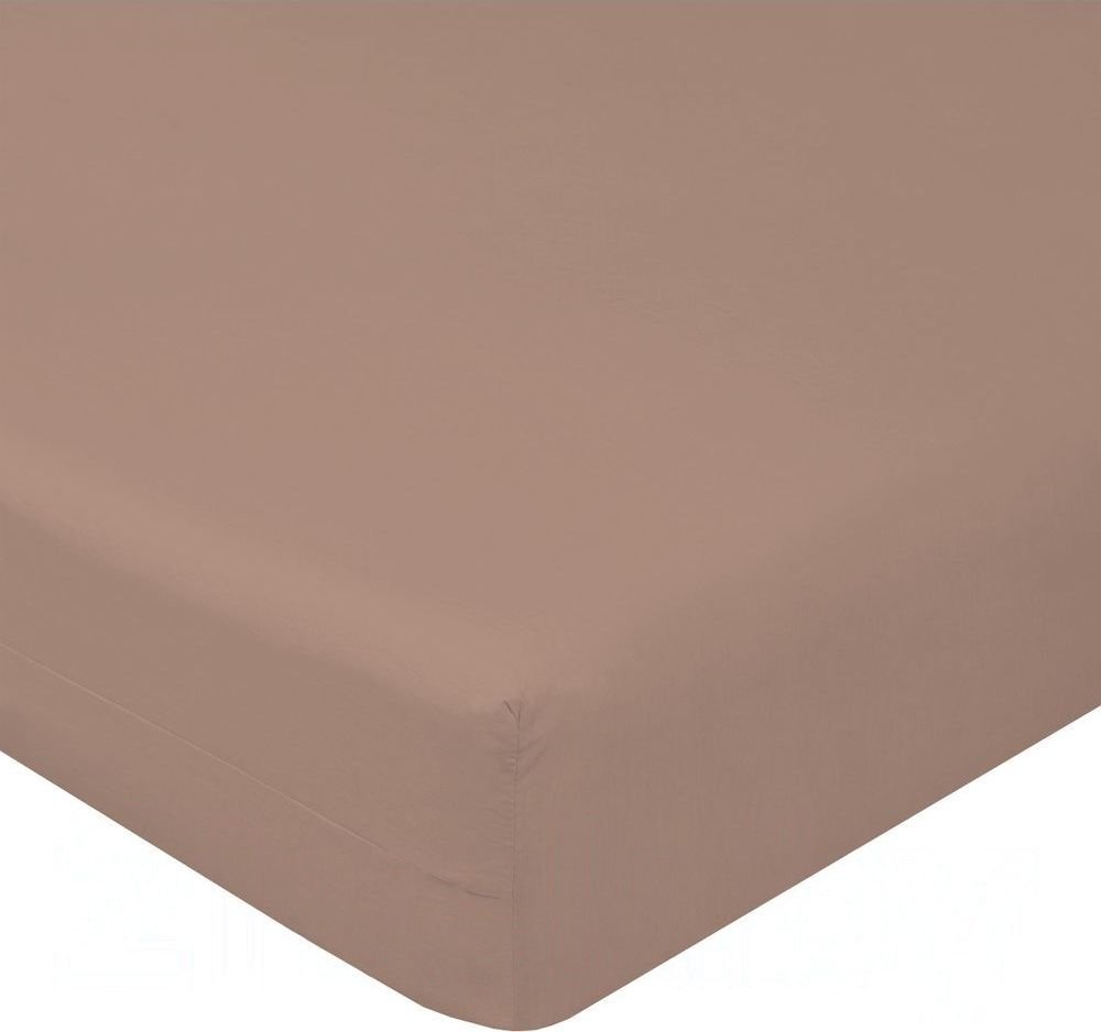 

Постельное белье Luxsonia Поплин на резинке 90x200 Мр0040-18 (мокко)
