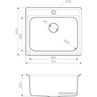 Кухонная мойка Omoikiri Ashi 56-IN