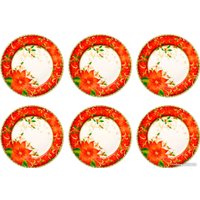 Набор обеденных тарелок Lamart Рождественская звезда LMR-22132-6