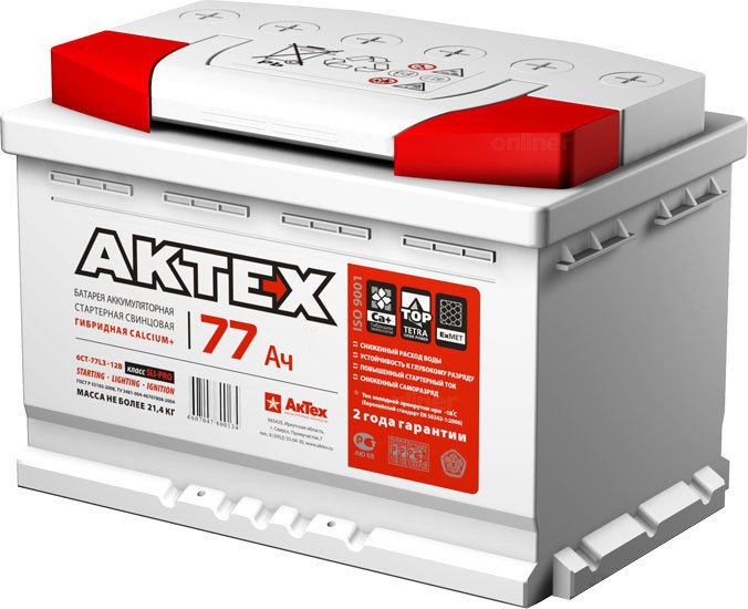

Автомобильный аккумулятор АкТех 6CT-77A3 R (77 А/ч)
