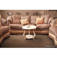 Журнальный столик Мебелик Грация М (слоновая кость/золото)