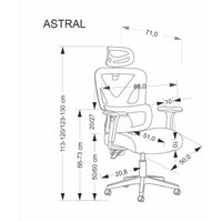 Офисное кресло Halmar Astral (черный)