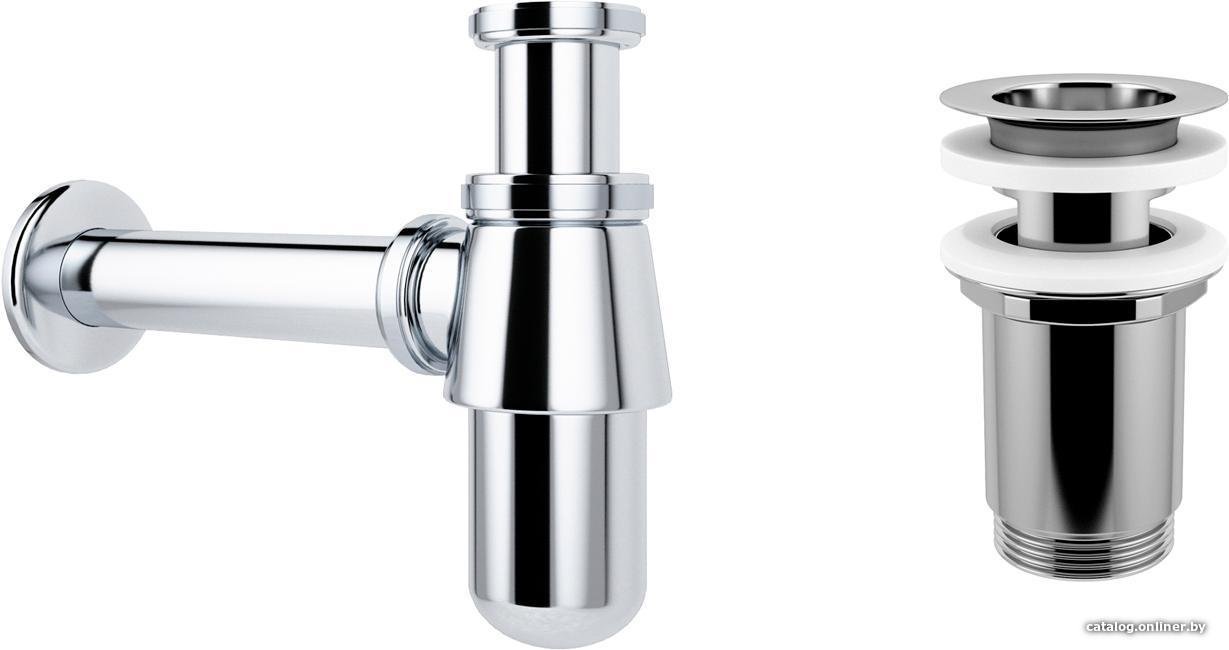 Сифон Wellsee Drainage System 182103004 (сифон, выпуск, хром)