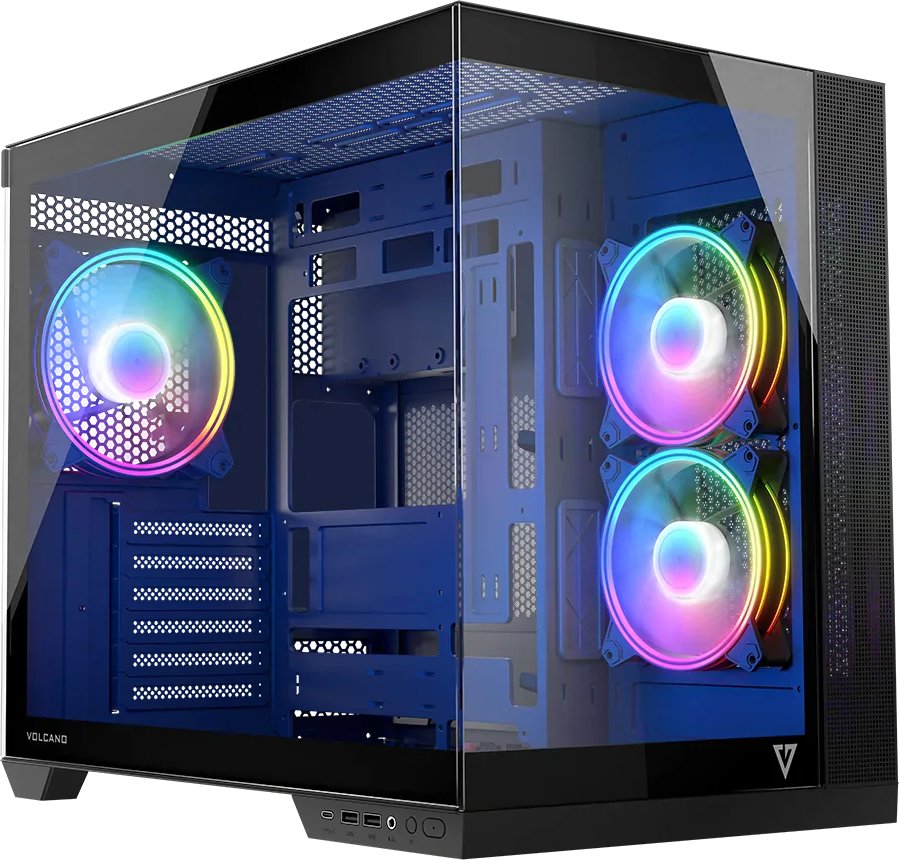 Корпус MODECOM Volcano Panorama Apex ARGB 3F Midi (темно-серый)