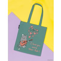 Сумка шоппер JoyArty Влюбленный кот-гитарист bsh_53721