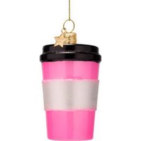 Елочная игрушка Vondels Кофейная кружка 2250326110015 (розовый)