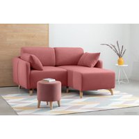 Угловой диван Divan Льери Мини Velvet Coral 240322 (розовый)
