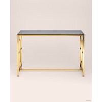 Консольный стол Stool Group Бруклин 120x40 (стекло Smoke/сталь золото)
