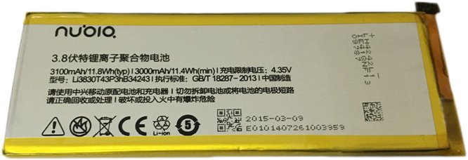 

Аккумулятор для телефона Копия ZTE Li3830T43P3hB34243I