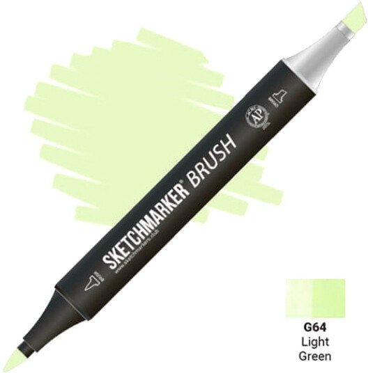 

Маркер художественный Sketchmarker Brush Двусторонний G64 SMB-G64 (светло-зеленый)
