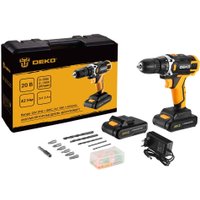 Дрель-шуруповерт Deko Banger 20V ONE + Set 63 083-1043 (с 2-мя АКБ, кейс)