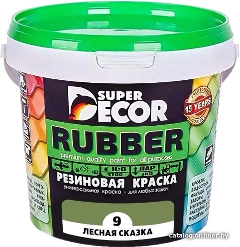 Краска Super Decor Rubber 1 кг (№09 лесная сказка)