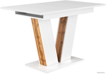 Кухонный стол ЭлиГард Kai 118-157x76x72 (белый структурный)