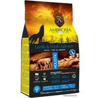 Сухой корм для собак Ambrosia Adult All Breeds Lamb & Fresh Salmon (для всех пород с ягненком и лососем) 12 кг