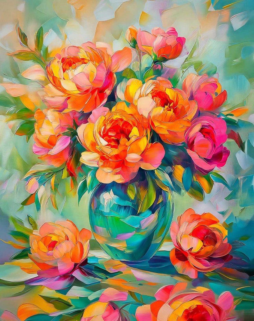 

Алмазная мозаика Феникс+ Коралловые пионы 70820