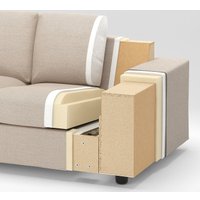Угловой диван Ikea Vimle с широкими подлокотниками/Hallarp серый s09401772