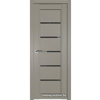 Межкомнатная дверь ProfilDoors 2.76XN R 60х200 (стоун, стекло дождь черный)