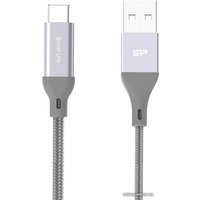 Кабель Silicon-Power Boost Link Nylon LK30AC USB Type-A - USB Type-C (1 м, серый)