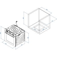Газовый духовой шкаф Weissgauff WGO 706 D Black Glass