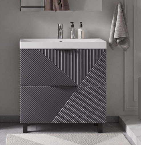

Volna Тумба под умывальник Geometry 80.2Y 9696 (графит)