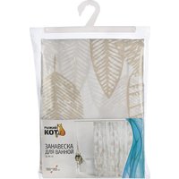 Шторка-занавеска для ванны Рыжий кот Листья SC-PE-51 108997