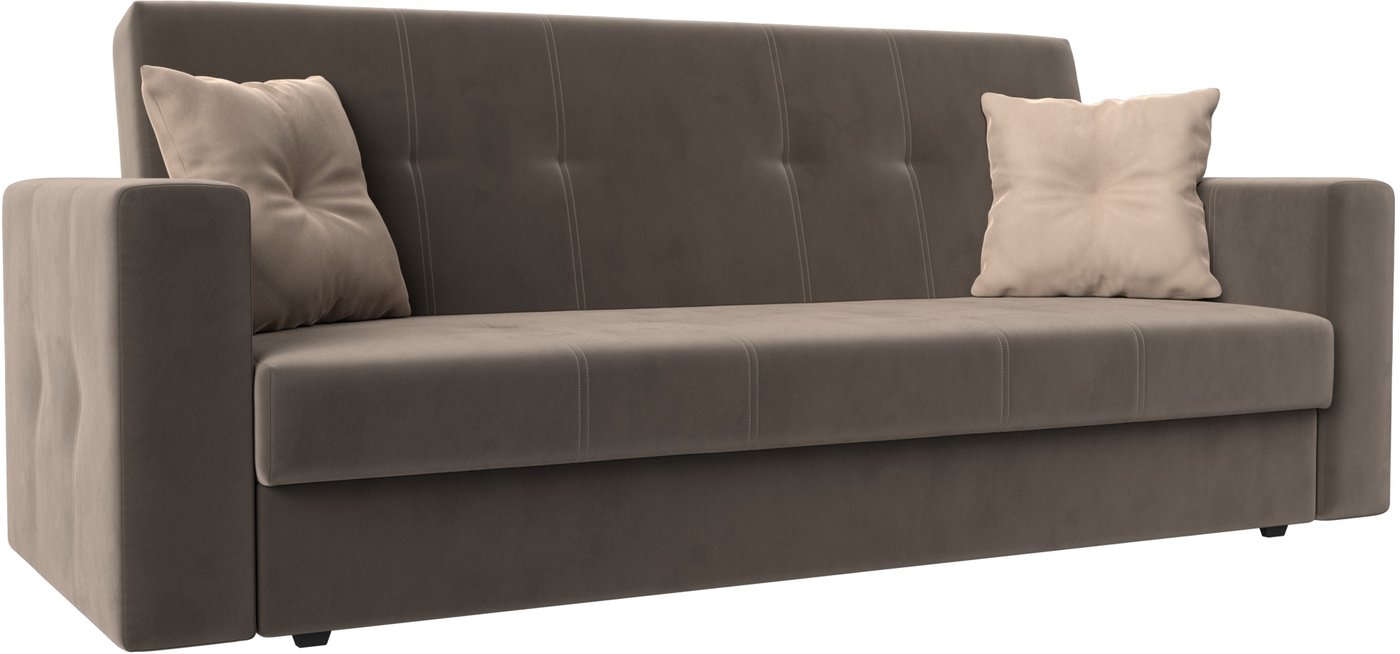 

Диван Лига диванов Лига-016 117695 (велюр, коричневый/подушки бежевый)