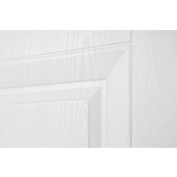 Металлическая дверь Guard Классика MG60 97х205 левая (черное серебро/белый ясень)