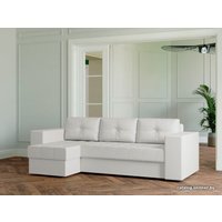 Угловой диван Настоящая мебель Ванкувер Лайт (угл., бон., левый, экокожа, белый)