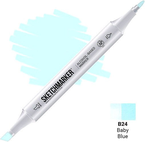 

Маркер художественный Sketchmarker Двусторонний B24 SM-B24 (голубой детский)