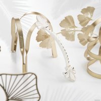  AKS скоба мет. MILK 128 серебро белый,