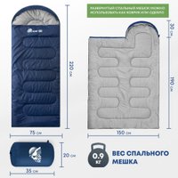 Спальный мешок RSP Outdoors Sleep 150 L (синий, молния слева)