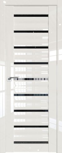 Межкомнатная дверь ProfilDoors 76L L 40x200 (магнолия люкс, стекло черный триплекс)