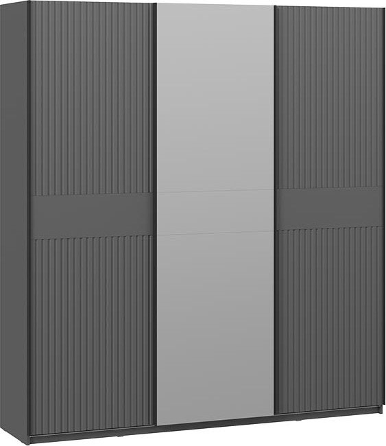 

Шкаф-купе Трия Оскар Хилтон Т2 2100 271144 (ручка черная/серый графит/графит матовый)