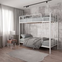 Двухъярусная кровать Князев Мебель Дебора 1 ДБ1.80.200.Б (белый муар)
