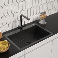 Кухонная мойка ARFEKA ECO AR 700*500 BLACK PVD NANO DECOR