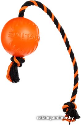 Игрушка для собак Doglike Мяч с канатом средний D-3925 (оранжевый)