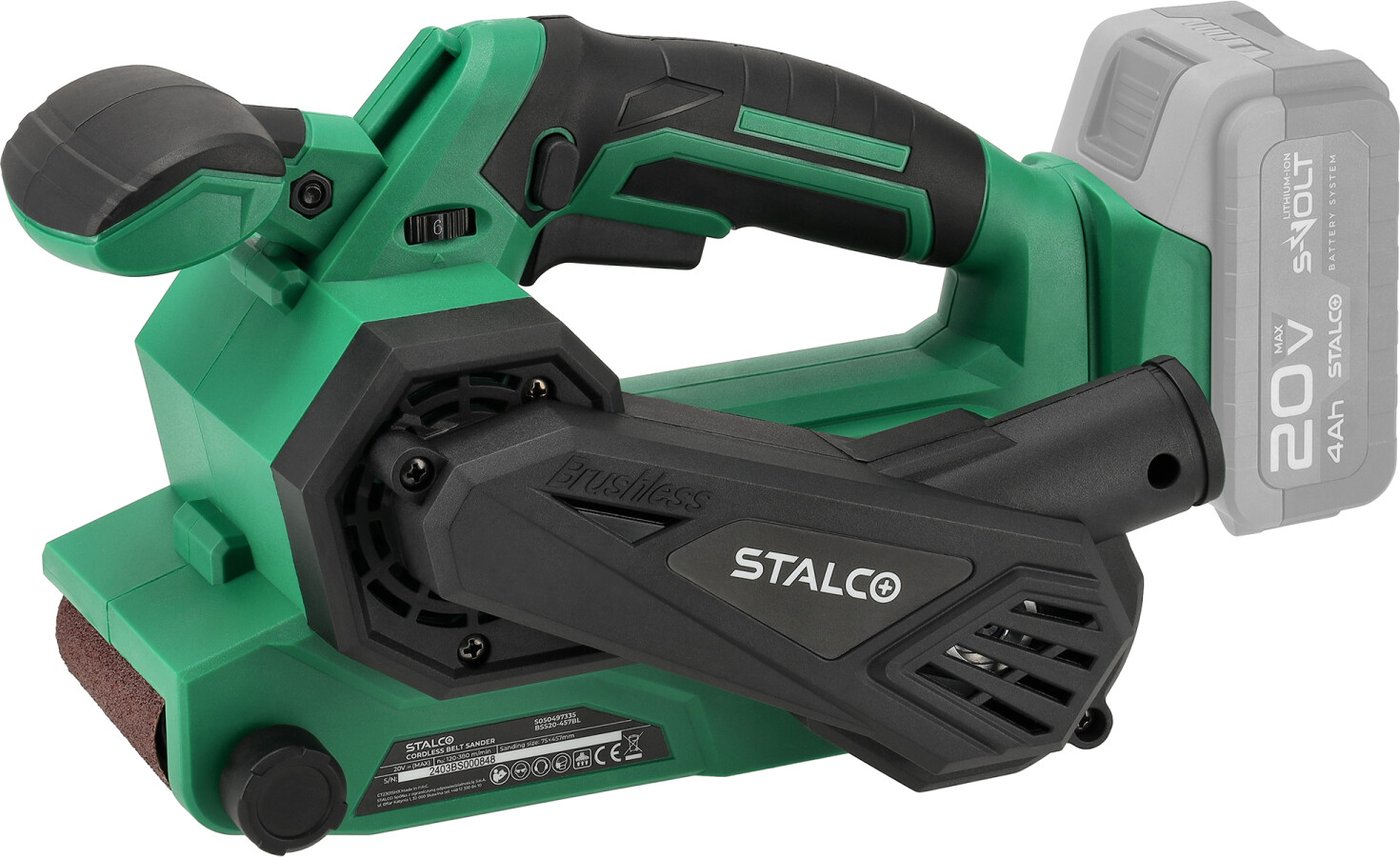 

Ленточная шлифмашина Stalco BSS20-457BL (без АКБ)