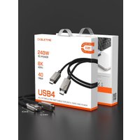 Кабель Cabletime USB 4 USB Type-C - USB Type-C (1 м, черный)