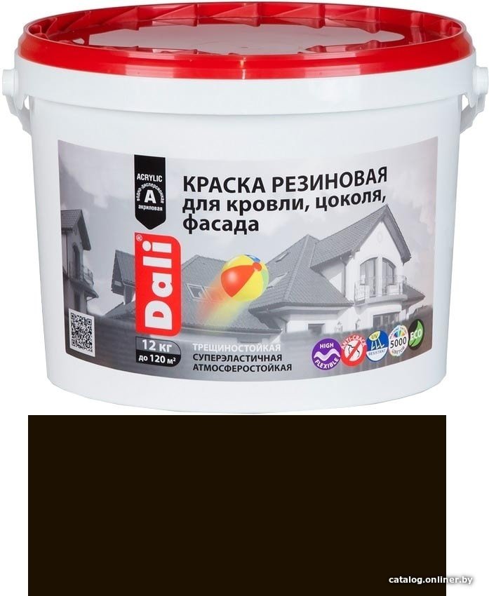 Краска Dali Резиновая 6 кг (коричневый)