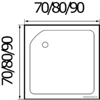 Душевой поддон River Wemor 80/24 S