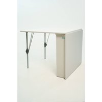 Стол-книга Stoloff Мечта 2960x850 (белый, опоры складные, углы закругленные с роликами и ручками)