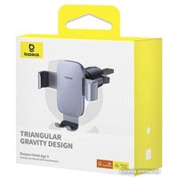 Держатель для смартфона Baseus Metal Age 3 Gravity Car Mount Air Vent Version C40467600811-00